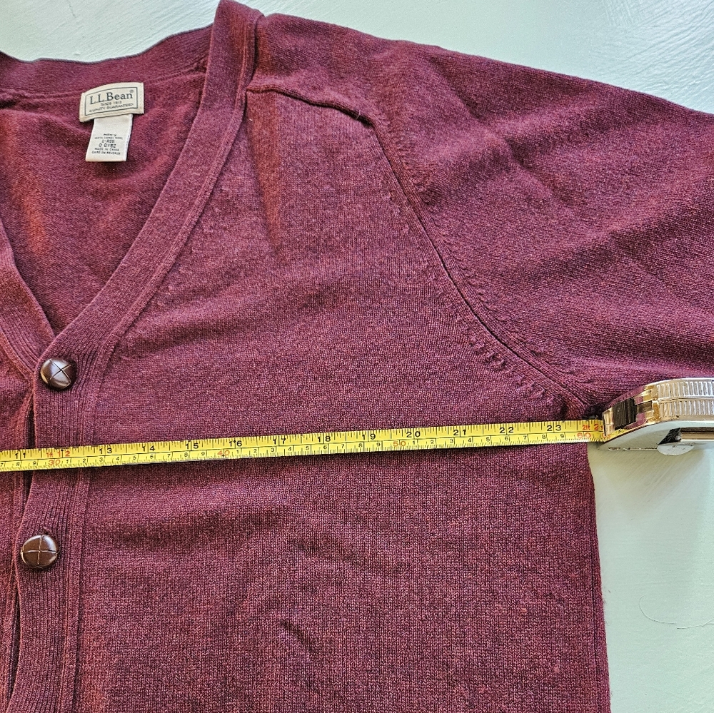 EUC L.L. Bean 100% wool cardigan Sz men's L - Picture 8 of 9